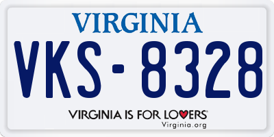 VA license plate VKS8328