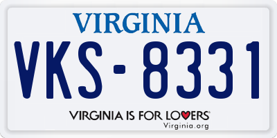 VA license plate VKS8331