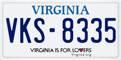 VA license plate VKS8335