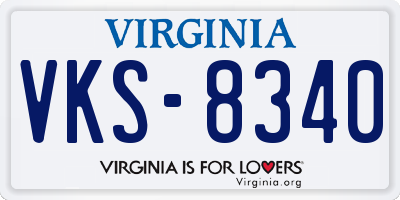 VA license plate VKS8340