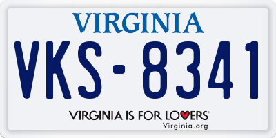 VA license plate VKS8341