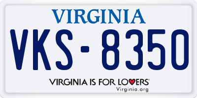VA license plate VKS8350