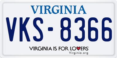 VA license plate VKS8366