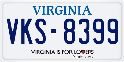 VA license plate VKS8399
