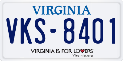 VA license plate VKS8401