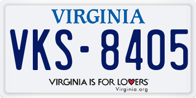 VA license plate VKS8405