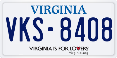 VA license plate VKS8408