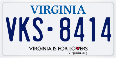 VA license plate VKS8414