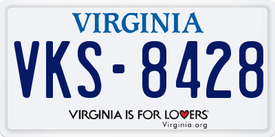 VA license plate VKS8428
