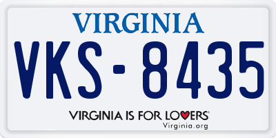 VA license plate VKS8435