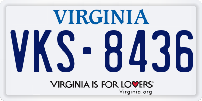 VA license plate VKS8436