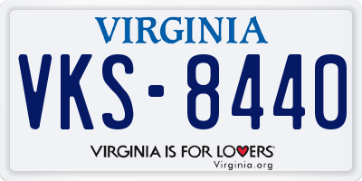 VA license plate VKS8440