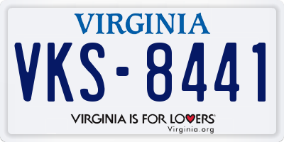 VA license plate VKS8441