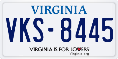 VA license plate VKS8445