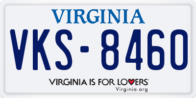 VA license plate VKS8460