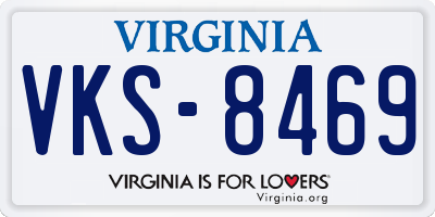 VA license plate VKS8469