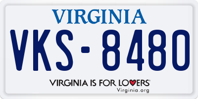 VA license plate VKS8480