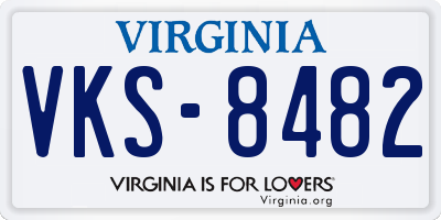 VA license plate VKS8482