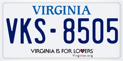 VA license plate VKS8505