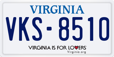 VA license plate VKS8510