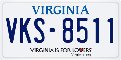 VA license plate VKS8511