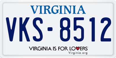VA license plate VKS8512