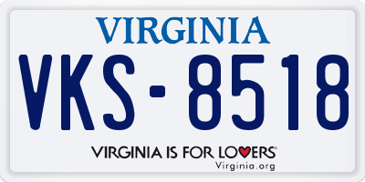 VA license plate VKS8518