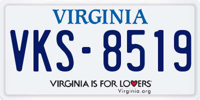 VA license plate VKS8519