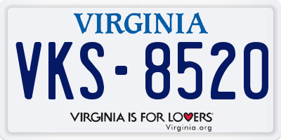 VA license plate VKS8520
