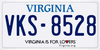 VA license plate VKS8528