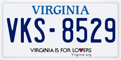 VA license plate VKS8529