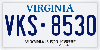 VA license plate VKS8530