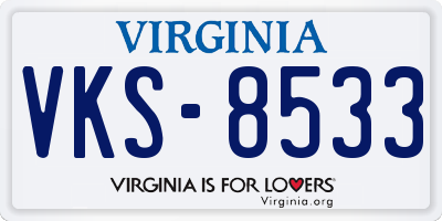 VA license plate VKS8533