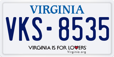 VA license plate VKS8535