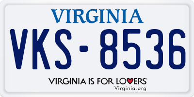 VA license plate VKS8536
