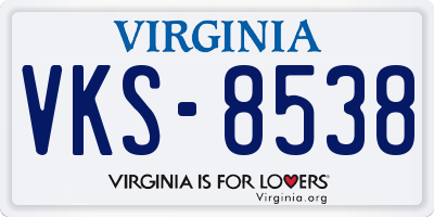 VA license plate VKS8538