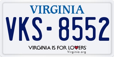 VA license plate VKS8552