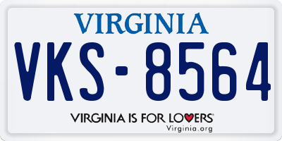 VA license plate VKS8564