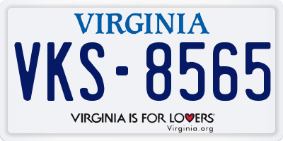 VA license plate VKS8565