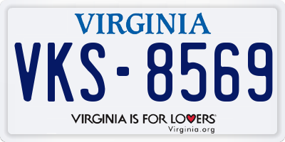 VA license plate VKS8569