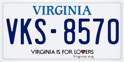 VA license plate VKS8570