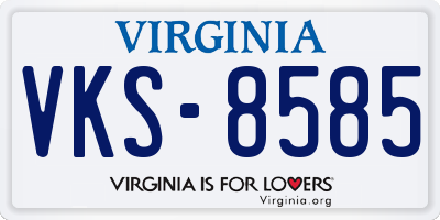 VA license plate VKS8585