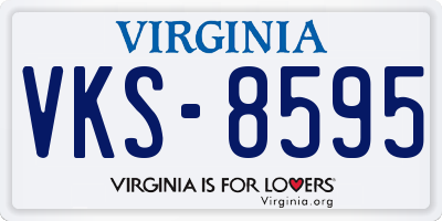 VA license plate VKS8595