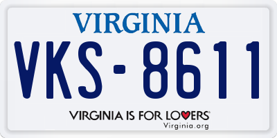 VA license plate VKS8611