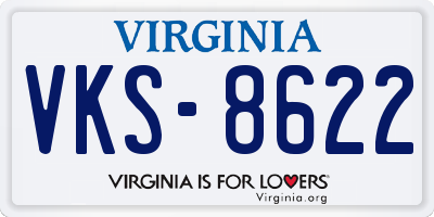 VA license plate VKS8622