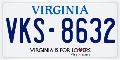VA license plate VKS8632
