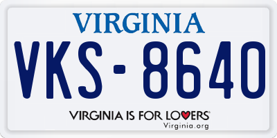 VA license plate VKS8640
