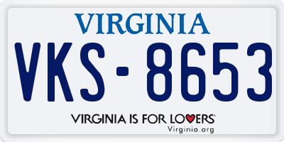 VA license plate VKS8653