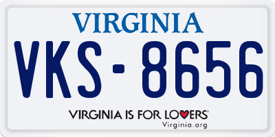 VA license plate VKS8656