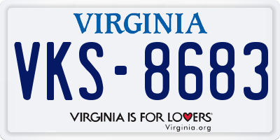 VA license plate VKS8683